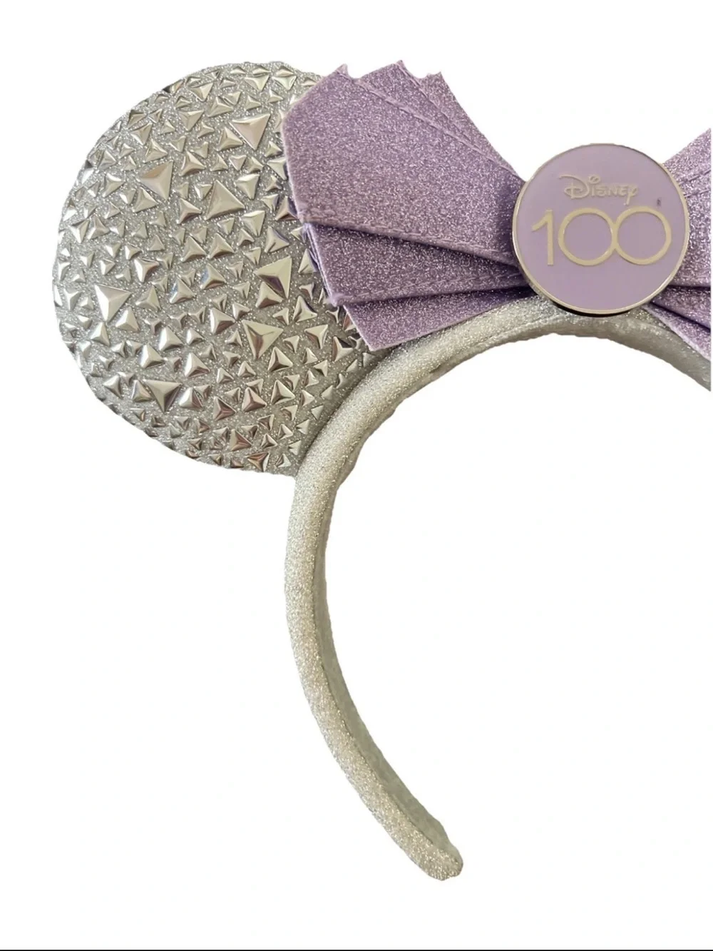 Disney Silver & Lavender 100th Anniversary Minnie Ears Headband